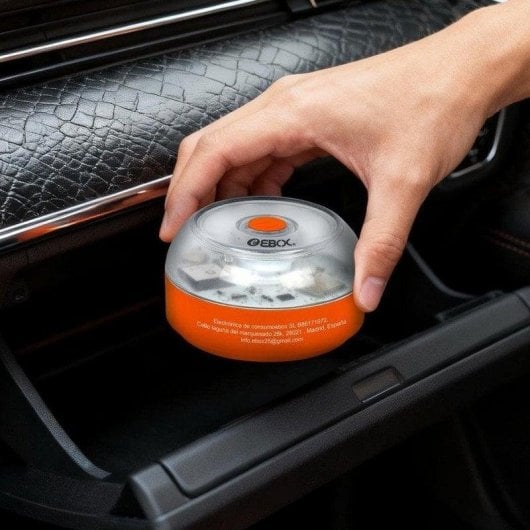 Baliza V16 Ebox MI VP10144-A Homologada DGT Geolocalizada Vodafone Base Magnética Naranja