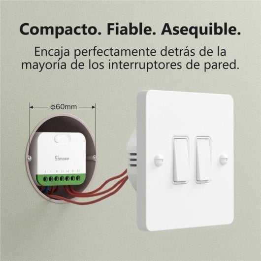 Interruptor Inteligente Sonoff MINI-2GS Wi-Fi Matter Compatível Apple Google Alexa 2 Canais