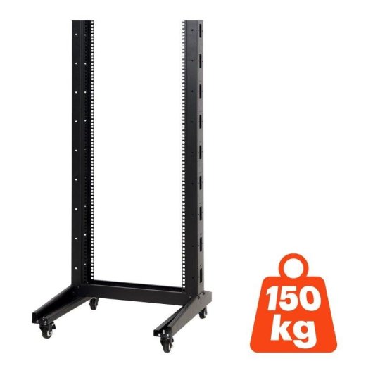 Armario rack Aiten Data F80.66.22OF 22U 2 columnas ruedas acero negro