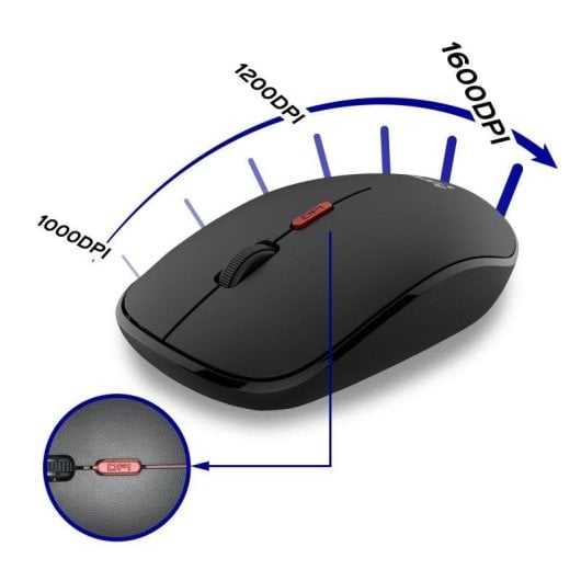 Teclado UNYKAch Combo UK39 Wireless membrana com rato óptico DPI ajustável