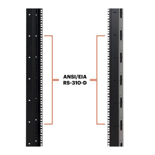 Armario rack Aiten Data F80.66.42OF 42U abierto 2 columnas ruedas 600x600x2078 mm