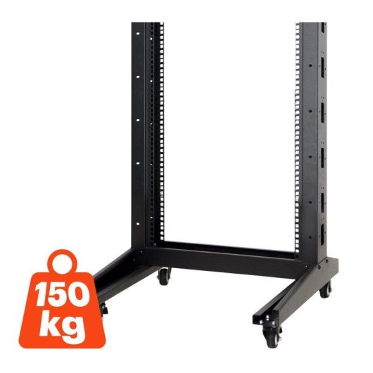 Armario rack Aiten Data F80.66.15OF 15U abierto 2 columnas ruedas 600x600x878 mm