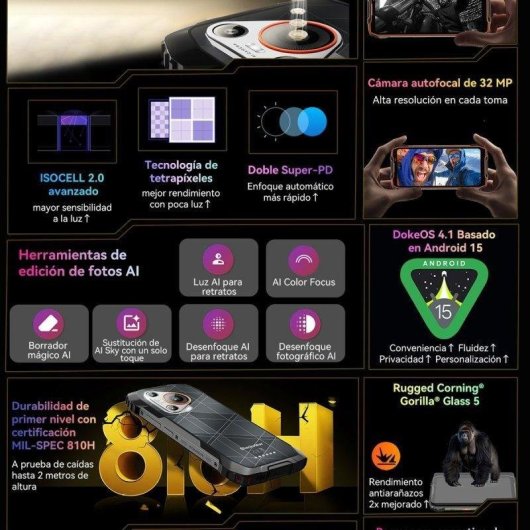 Blackview BL7000 5G 8 Go 512 Go 6,78" Noir