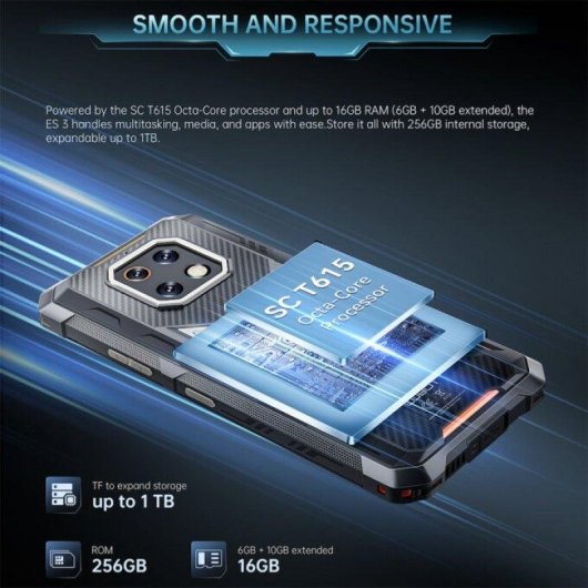 Cubot KingKong ES 3 4G 6GB 256GB 6.75" Schwarz