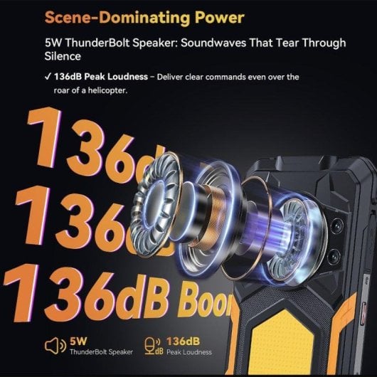 Cubot KingKong Power 5 4G 6GB 6,88" 128GB Orange Extreme Akku