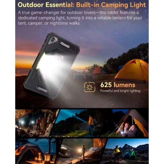 Tablet Cubot Tab KingKong Mini 8.68" 128GB 10200mAh 4G Android 15 Nero IP68