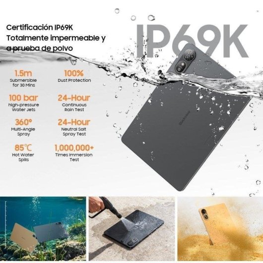 Tablet Blackview Mega 12 WiFi + 5G 12,2" 36GB 256GB Laranja com Teclado e Stylus Pen