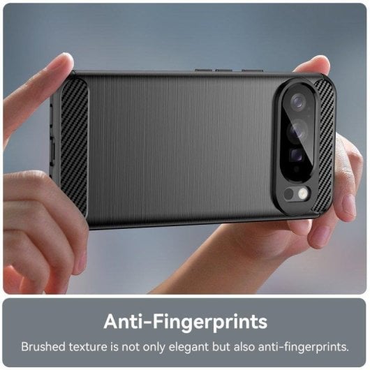 Handyhülle Max Power Digital Carbonfaser Stoßfest Silikon Schwarz für Google Pixel 10 Pro XL
