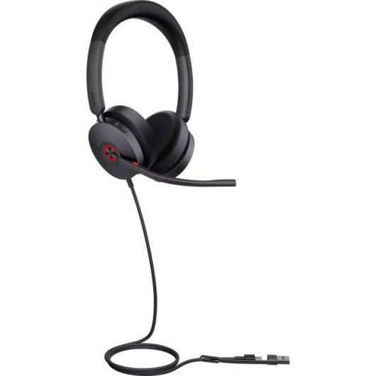 Auriculares Yealink UH48 Dual con cable USB-C para oficina con Cancelación de Ruido negros