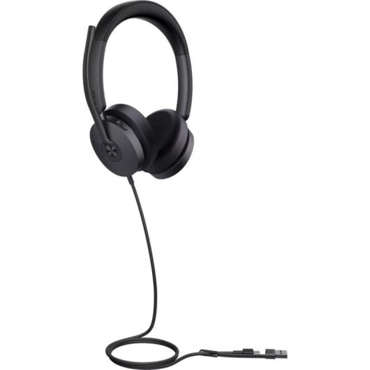 Auriculares Yealink UH48 Dual con cable USB-C para oficina con Cancelación de Ruido negros