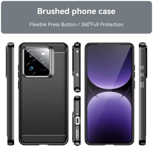 Funda para móvil Max Power Digital Fibra de Carbono Antigolpes Silicona Negra para Realme GT 7 Pro