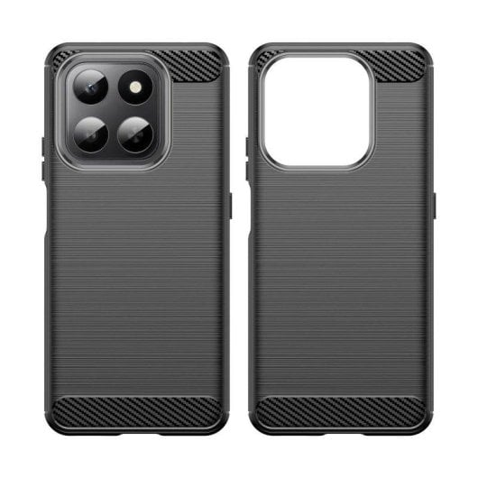 Coque pour mobile Max Power Digital Fibre de Carbone Antichoc Silicone Noir pour Honor 400 Smart