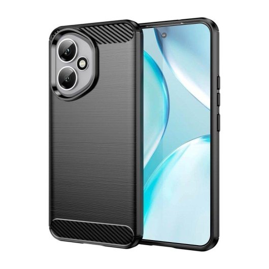 Coque pour mobile Max Power Digital Fibre de Carbone Antichoc Silicone Noir pour Honor 400