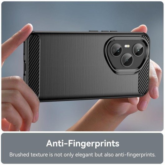 Coque pour mobile Max Power Digital Fibre de Carbone Antichoc Silicone Noir pour Honor 400 Pro