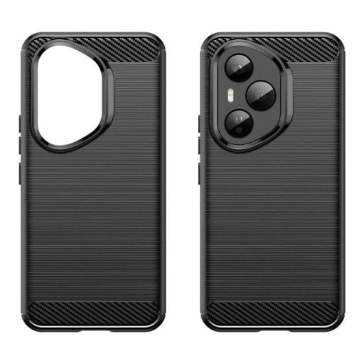 Coque pour mobile Max Power Digital Fibre de Carbone Antichoc Silicone Noir pour Honor 400 Pro