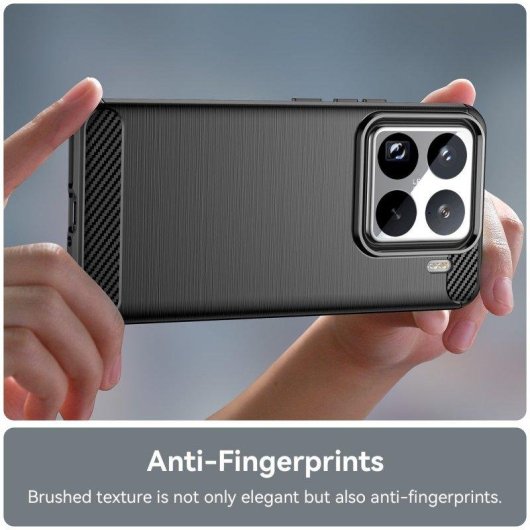 Handyhülle Max Power Digital Carbonfaser Stoßfest Silikon Schwarz für Xiaomi 15 Pro