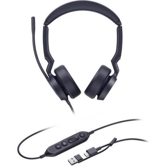 Auriculares Yealink UH44 Dual Teams kabelgebunden USB-A/USB-C Office Microsoft Teams Schwarz
