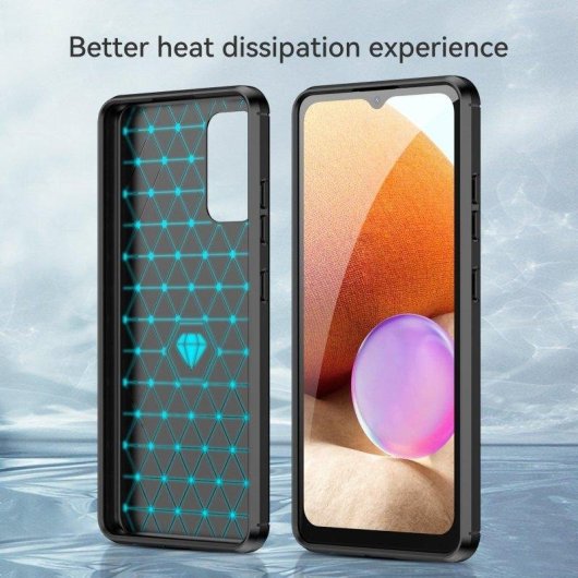 Custodia Max Power Digital Samsung Galaxy A32 4G Fibra di Carbonio Antishock Nera