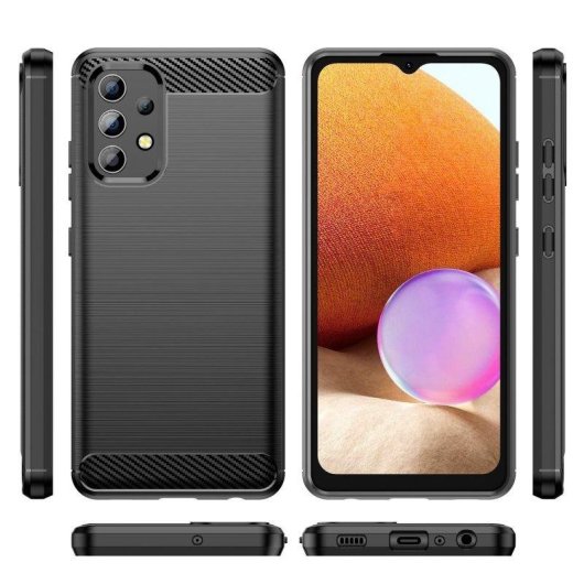 Custodia Max Power Digital Samsung Galaxy A32 4G Fibra di Carbonio Antishock Nera