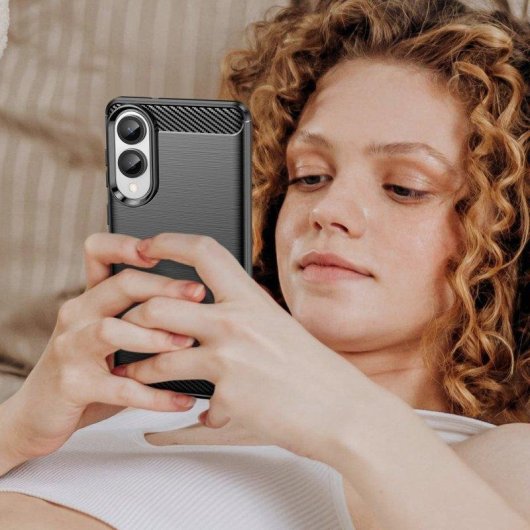 Capa Max Power Digital Samsung Galaxy S25 Edge Fibra Carbono Antichoque Preta