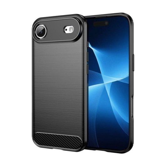 Funda für Handy Max Power Digital Carbonfaser Stoßfest Silikon Schwarz für iPhone Air