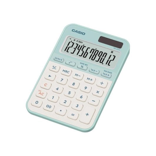 Calculadora Casio MS-20YC 12 Dígitos Solar/Bateria Verde Claro