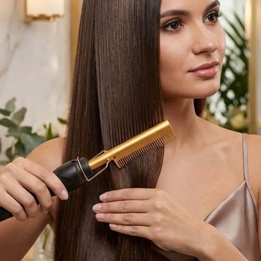 Keramik-Glätteisen Avizar TX-9553 3 Temperaturstufen Bürste Schwarz