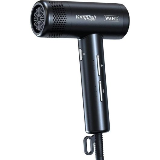 Secador de Pelo Profesional Iónico Wahl Vanquish Compact 1600W 4 Temperaturas 3 Velocidades con Accesorios Negro
