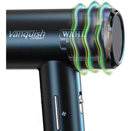 Secador de Pelo Profesional Iónico Wahl Vanquish Compact 1600W 4 Temperaturas 3 Velocidades con Accesorios Negro