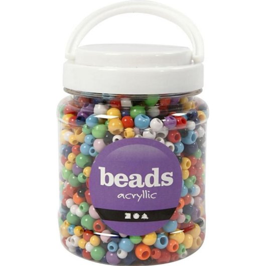 Perle à enfiler Creativ Company 61839 multicolore 6 mm 1720 pièces