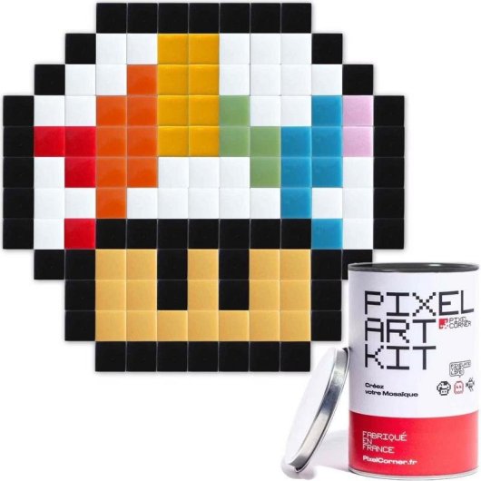 Kit de mosaico Pixel Corner KB2570LOT-PAK125C_S vidro reciclado multicolor