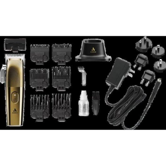 Profi Haarschneider Andis Envy II Gold Kabellos 120min Edelstahlklinge 6 Aufsätze