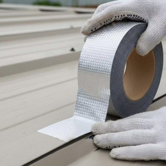 Ruban adhésif Avizar TX-02080 argent 5 m x 100 mm étanche intérieur extérieur