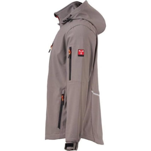 Softshelljacke Payper S01056-P229-13007 Herren Smoke Kapuze abnehmbar WP8000mm