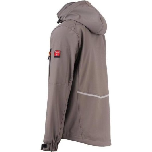 Softshelljacke Payper S01056-P229-13007 Herren Smoke Kapuze abnehmbar WP8000mm