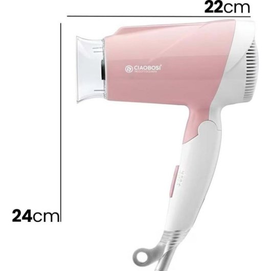 Ionen Föhn Avizar TX-8788 1300W 3 Temperaturstufen 4 Geschwindigkeiten Kompakt Rosa