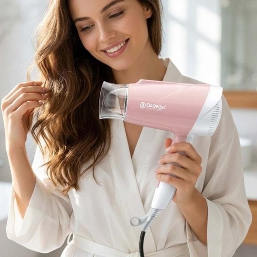 Ionen Föhn Avizar TX-8788 1300W 3 Temperaturstufen 4 Geschwindigkeiten Kompakt Rosa