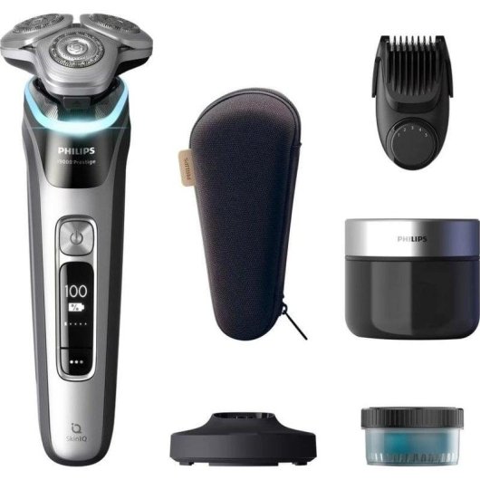 Rasoio Elettrico Viso Philips i9000 Prestige XP9204/33 Senza Filo 60min Funzionamento a Umido 3 Testine Ricarica Rapida