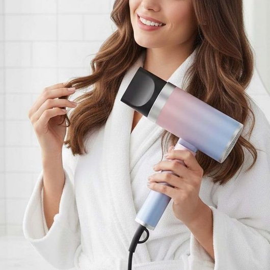 Klappbarer Ionen Föhn Avizar TX-8789 1200W Temperatur einstellbar Blau Rosa