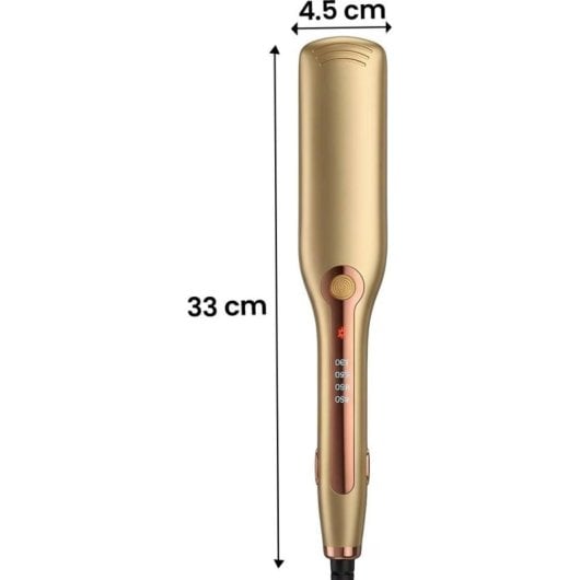 Turmalin-Keramik-Glätteisen Avizar TX-39694 Breite Platten Digitalanzeige Braun