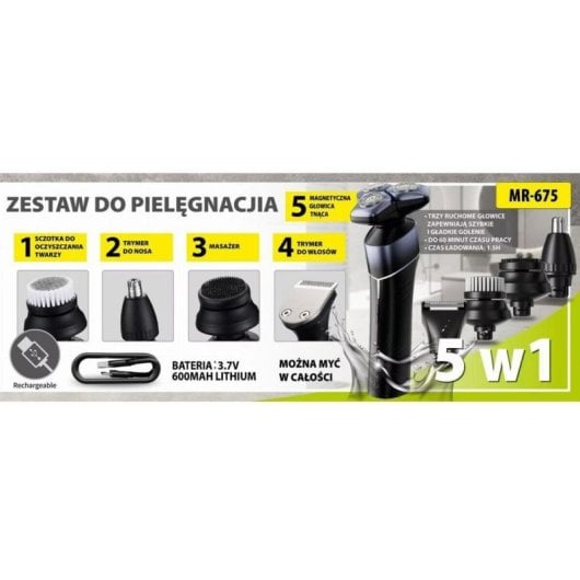 Trimmer Maestro MR-675 Präzision 5 Stufen Li-Ion Akku Schwarz