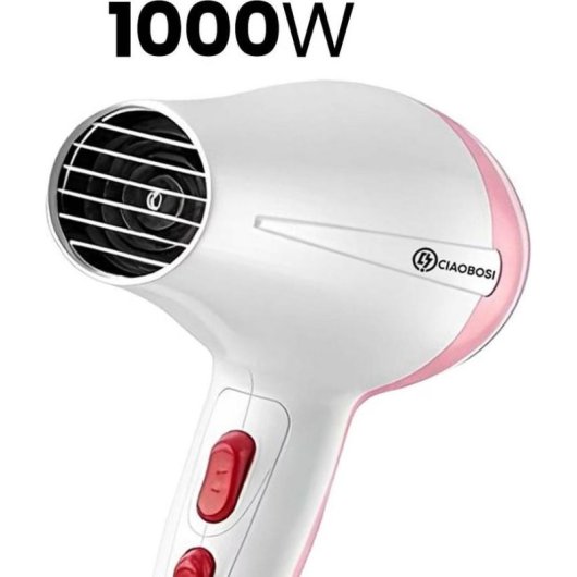 Kompakt Föhn Avizar TX-8790 1000W 4 Geschwindigkeiten Temperaturregelung Rosa Weiß