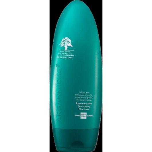 Shampoo Arganmidas Rosemary Mint Revitalizante 450 ml sem sulfatos nem silicones