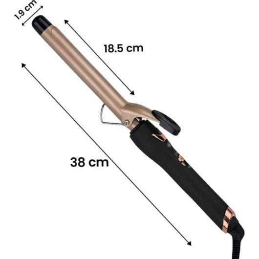 Lockenstab Avizar TX-39853 Turmalin 35 mm Schnelles Aufheizen Gold Schwarz