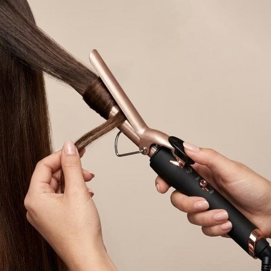 Lockenstab Avizar TX-39853 Turmalin 35 mm Schnelles Aufheizen Gold Schwarz