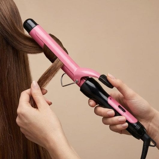 Lockenstab Avizar TX-39850 Keramik Turmalin 35 mm Schnellaufheizung Rosa