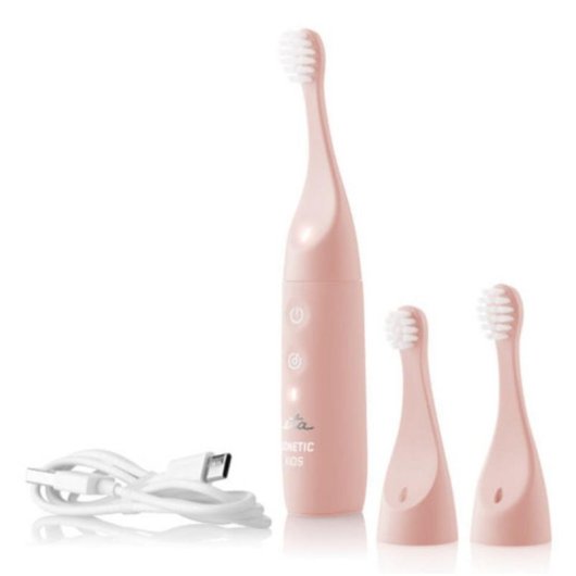 Cepillo dental eléctrico ETA Sonetic Kids rosa sónico 18000 movimientos temporizador