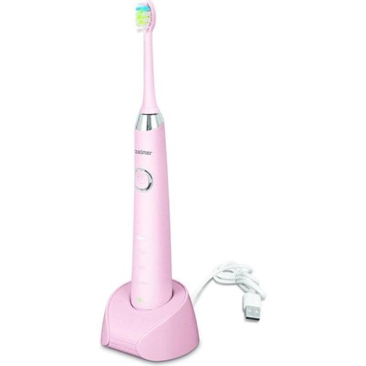 Escova de Dentes Sónica Zelmer ZTB8010P 4 Modos 2 Cabeças Carga Indução