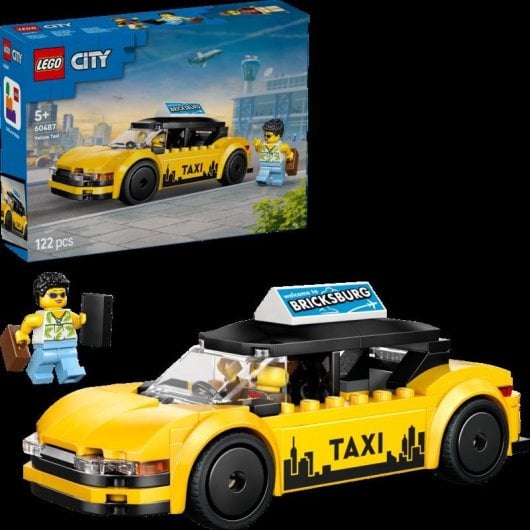 LEGO City Taxi Amarillo 60487 122 piezas