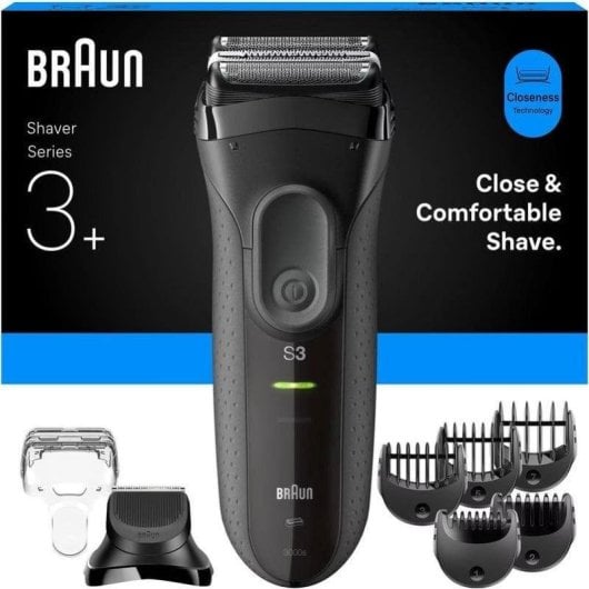 Afeitadora Facial Braun 3000BT Inalámbrica 45min Seco y Mojado 5 Ajustes 5 Peines Carga Rápida